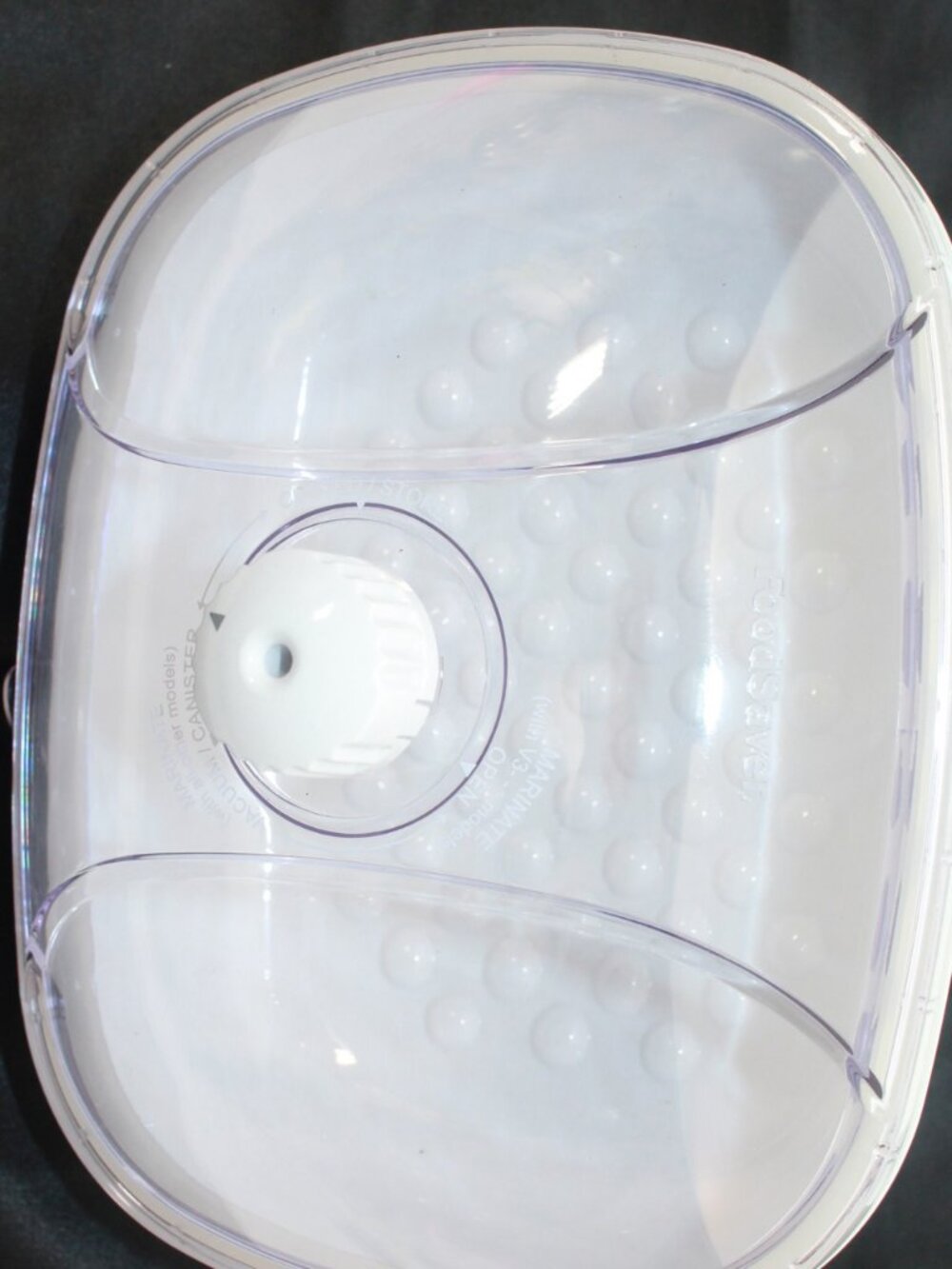 FoodSaver White Marinating Container Quick Vacuum Canister & Lid 9.5" x 7" x 5"